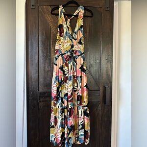 Loft Beach Colorful Floral Maxi Dress